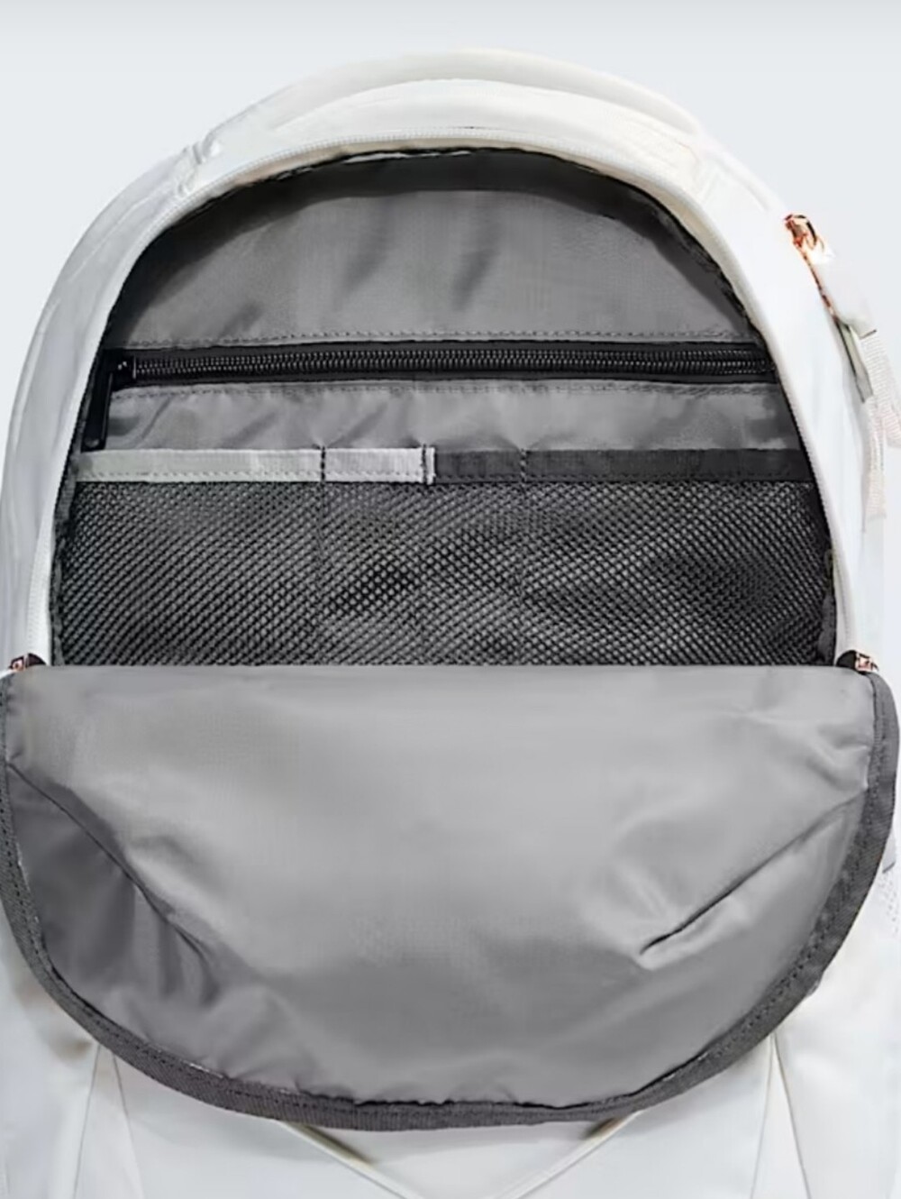 NEW! The North Face Jester Luxe Backpack in Light Cream with Rose Gold NWT - Picture 4 of 10